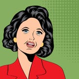 Ilustração do pop art de uma mulher de riso ilustração royalty free Ilustração do pop art de uma mulher de riso ilustração royalty free