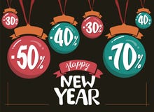 Ilustração do vetor da venda 2019 do ano novo com lugar -70 -40 -30 da bola -50 para o texto ilustração do vetor Ilustração do vetor da venda 2019 do ano novo com lugar -70 -40 -30 da bola -50 para o texto ilustração do vetor