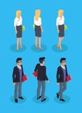 Ilustração do vetor dos trabalhadores de escritório da mulher e do homem ilustração do vetor Ilustração do vetor dos trabalhadores de escritório da mulher e do homem ilustração do vetor