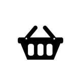 Ilustração do vetor do ícone do cesto de compras Vetor do ícone da cesta ilustração stock Ilustração do vetor do ícone do cesto de compras Vetor do ícone da cesta ilustração stock
