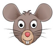 Ilustração dos desenhos animados da cabeça do rato ilustração royalty free Ilustração dos desenhos animados da cabeça do rato ilustração royalty free
