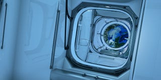 Ilustração extremamente detalhada e realística da alta resolução 3D do o interior da estação espacial internacional do ISS fotografia de stock royalty free Ilustração extremamente detalhada e realística da alta resolução 3D do o interior da estação espacial internacional do ISS fotografia de stock royalty free
