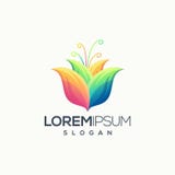 Ilustração impressionante do vetor do projeto do logotipo da flor pronto para uso ilustração stock Ilustração impressionante do vetor do projeto do logotipo da flor pronto para uso ilustração stock