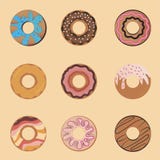 Ilustração lisa do ícone com o chocolate polvilhado, com os doces Ajuste a cookie recentemente cozida ilustração stock Ilustração lisa do ícone com o chocolate polvilhado, com os doces Ajuste a cookie recentemente cozida ilustração stock
