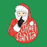 Ilustração secreta do vetor de Santa com Santa Claus ilustração do vetor Ilustração secreta do vetor de Santa com Santa Claus ilustração do vetor