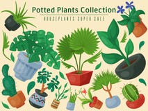 Ilustração super do vetor do cartaz da venda da floricultura interna das flores da casa Jardinagem da decoração da casa da nature ilustração royalty free Ilustração super do vetor do cartaz da venda da floricultura interna das flores da casa Jardinagem da decoração da casa da nature ilustração royalty free