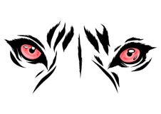 Ilustração Tiger Eyes Mascot Graphic do vetor no fundo branco ilustração do vetor Ilustração Tiger Eyes Mascot Graphic do vetor no fundo branco ilustração do vetor