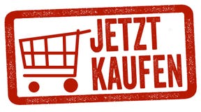 A ilustração vermelha do grunge com mensagem compra agora para pagar mais tarde - o jetzt kaufen ilustração stock A ilustração vermelha do grunge com mensagem compra agora para pagar mais tarde - o jetzt kaufen ilustração stock