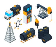 Ilustrações isométricas da indústria 3d da refinação de petróleo e gás ilustração do vetor Ilustrações isométricas da indústria 3d da refinação de petróleo e gás ilustração do vetor