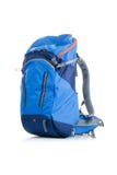 Image of blue backpack on white background
