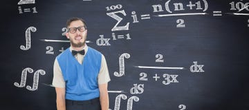 Image composée de hippie geeky tirant un visage idiot Images stock Image composée de hippie geeky tirant un visage idiot Images stock