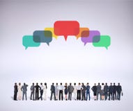 Image composée de la vue arrière des gens d'affaires multi-ethniques se tenant côte à côte Images libres de droits Image composée de la vue arrière des gens d'affaires multi-ethniques se tenant côte à côte Images libres de droits
