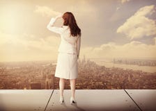 Image composée de vue arrière de femme d'affaires photo stock Image composée de vue arrière de femme d'affaires photo stock
