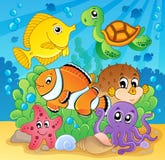 Image de corail 2 de thème de poissons illustration libre de droits Image de corail 2 de thème de poissons illustration libre de droits