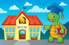Image 3 de thème de professeur de tortue illustration libre de droits Image 3 de thème de professeur de tortue illustration libre de droits