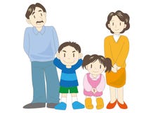 Image heureuse de familles - parents et enfants illustration de vecteur Image heureuse de familles - parents et enfants illustration de vecteur