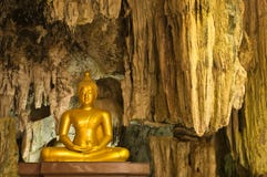 Image Of Buddha Statue In The Cave Royalty Free Stock Photo
