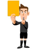 Yellow Card Referee Warning stock illustration Yellow Card Referee Warning stock illustration