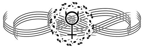 Planet Mercury tattoo in black and white isolated stock illustration Planet Mercury tattoo in black and white isolated stock illustration