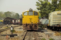 Mage retro vintage style of Old Diesel Electric locomotive train. royalty free stock photo Mage retro vintage style of Old Diesel Electric locomotive train. royalty free stock photo