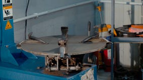 Tire fitting machine. stock photos Tire fitting machine. stock photos