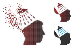 Image tramée endommagée Brain Washing Icon de pixel illustration libre de droits Image tramée endommagée Brain Washing Icon de pixel illustration libre de droits