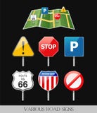 Image of various road signs royalty free illustration Image of various road signs royalty free illustration