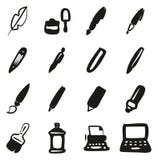 Writing Tools Icons Freehand Fill royalty free illustration Writing Tools Icons Freehand Fill royalty free illustration
