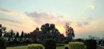 The sunset at the garden royalty free stock image The sunset at the garden royalty free stock image