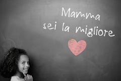 Imagem composta da mensagem italiana do dia de mães ilustração royalty free Imagem composta da mensagem italiana do dia de mães ilustração royalty free