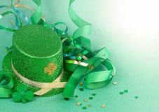 Imagem do dia de St Patrick do duende sparkly h do verde e do ouro imagens de stock Imagem do dia de St Patrick do duende sparkly h do verde e do ouro imagens de stock