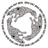 Imagem do vetor dos lobos que mordem-se ilustração do vetor Imagem do vetor dos lobos que mordem-se ilustração do vetor