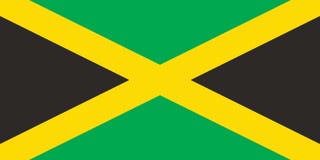 Imagen del vector de la bandera de Jamaica, ejemplo libre illustration Imagen del vector de la bandera de Jamaica, ejemplo libre illustration