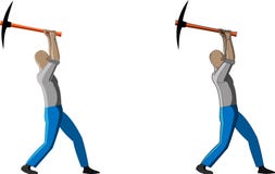 Imagen del vector de un hombre que trabaja con la selección libre illustration Imagen del vector de un hombre que trabaja con la selección libre illustration