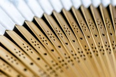 Imagen detallada de los brazos de una fan de madera, impressio abstracto fotos de archivo libres de regalías Imagen detallada de los brazos de una fan de madera, impressio abstracto fotos de archivo libres de regalías