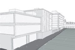Imagen gris del vector del mano-colorante de la calle libre illustration Imagen gris del vector del mano-colorante de la calle libre illustration
