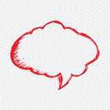 Hand drawn bubble speech Illustration symbol design Stock Image Hand drawn bubble speech Illustration symbol design Stock Image