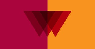 Red gradient triangle logo with background in vector stock illustration Red gradient triangle logo with background in vector stock illustration