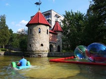 Andersengrad children`s complex in St. Petersburg. Children and adults from all over the city come here to spend time. Summer, aut royalty free stock photos Andersengrad children`s complex in St. Petersburg. Children and adults from all over the city come here to spend time. Summer, aut royalty free stock photos