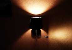 Wall sconce for apartment or hotel. Mounted on the wall. Details and close-up. royalty free stock photo Wall sconce for apartment or hotel. Mounted on the wall. Details and close-up. royalty free stock photo