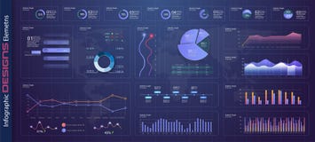 Infographic dashboard template with flat design graphs and pie charts Online statistics and data Analytics.