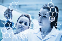 Immagine composita del grafico di scienza fotografia stock Immagine composita del grafico di scienza fotografia stock