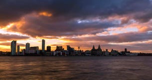 Immagine di riserva dell'orizzonte di Liverpool, Regno Unito immagini stock libere da diritti Immagine di riserva dell'orizzonte di Liverpool, Regno Unito immagini stock libere da diritti