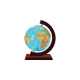 Immagine di vettore Icona del globo Globo su un supporto di legno royalty illustrazione gratis Immagine di vettore Icona del globo Globo su un supporto di legno royalty illustrazione gratis