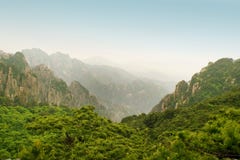 Immense View From The Top Of Huangshan Mountain Stock Images