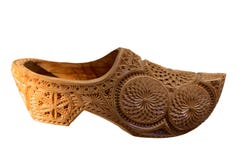 Impedimento di legno olandese tradizionale isolato sui precedenti bianchi immagini stock Impedimento di legno olandese tradizionale isolato sui precedenti bianchi immagini stock