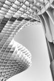 Impresión blanco y negro de parasol de Metropol en Sevilla fotografía de archivo libre de regalías Impresión blanco y negro de parasol de Metropol en Sevilla fotografía de archivo libre de regalías