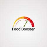 Impulsionador do alimento com vetor, ícone, elemento, e molde do logotipo do conceito do velocímetro para a empresa ilustração do vetor Impulsionador do alimento com vetor, ícone, elemento, e molde do logotipo do conceito do velocímetro para a empresa ilustração do vetor