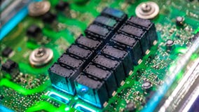 Inbyggda elektroniska strömkretsar för industriell robot arkivbild Inbyggda elektroniska strömkretsar för industriell robot arkivbild