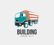 Inclinez le logo abstrait d'icône de camion sur le fond blanc illustration stock Inclinez le logo abstrait d'icône de camion sur le fond blanc illustration stock
